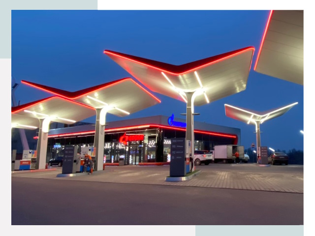 Навесы для АЗС в Клине