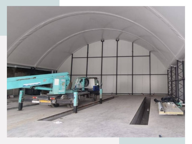 Внутреннее оснащение ангаров в Клине