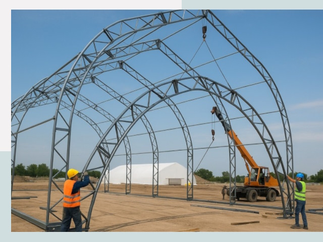 Монтаж ангаров в Клине от 615 руб. - Надежно и быстро